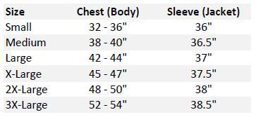 Cripple Creek Mens Vest Sizing Chart compressed